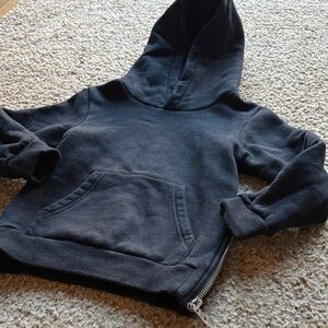 Balmain Black Hoodie with side zippers youth size 6